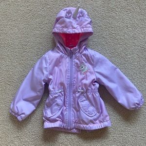 Baby Girls 18M lined unicorn rain jacket